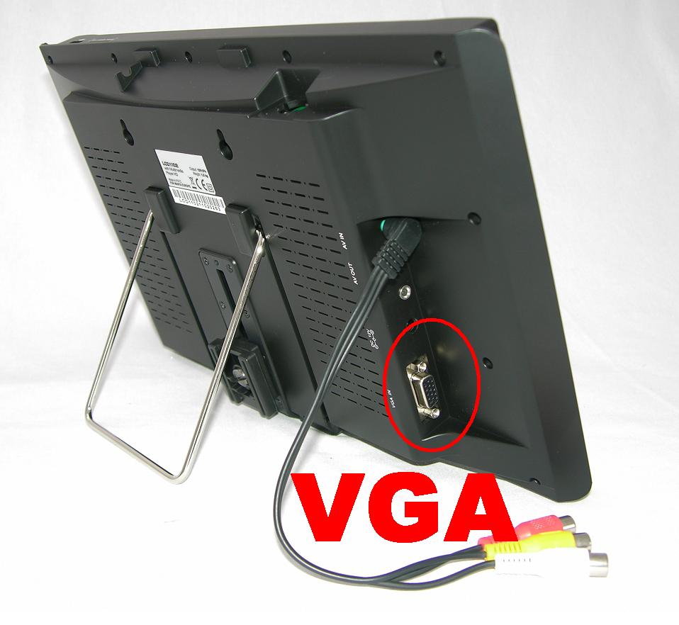 11“ Überwachungsmonitor TFT Monitor mit VGA, BNC, Cinch, USB Video